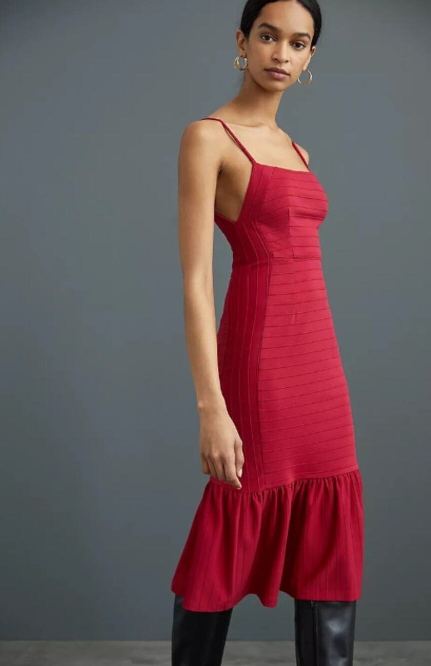 NWT Anthropologie Hutch Square Neck Midi Dress size S